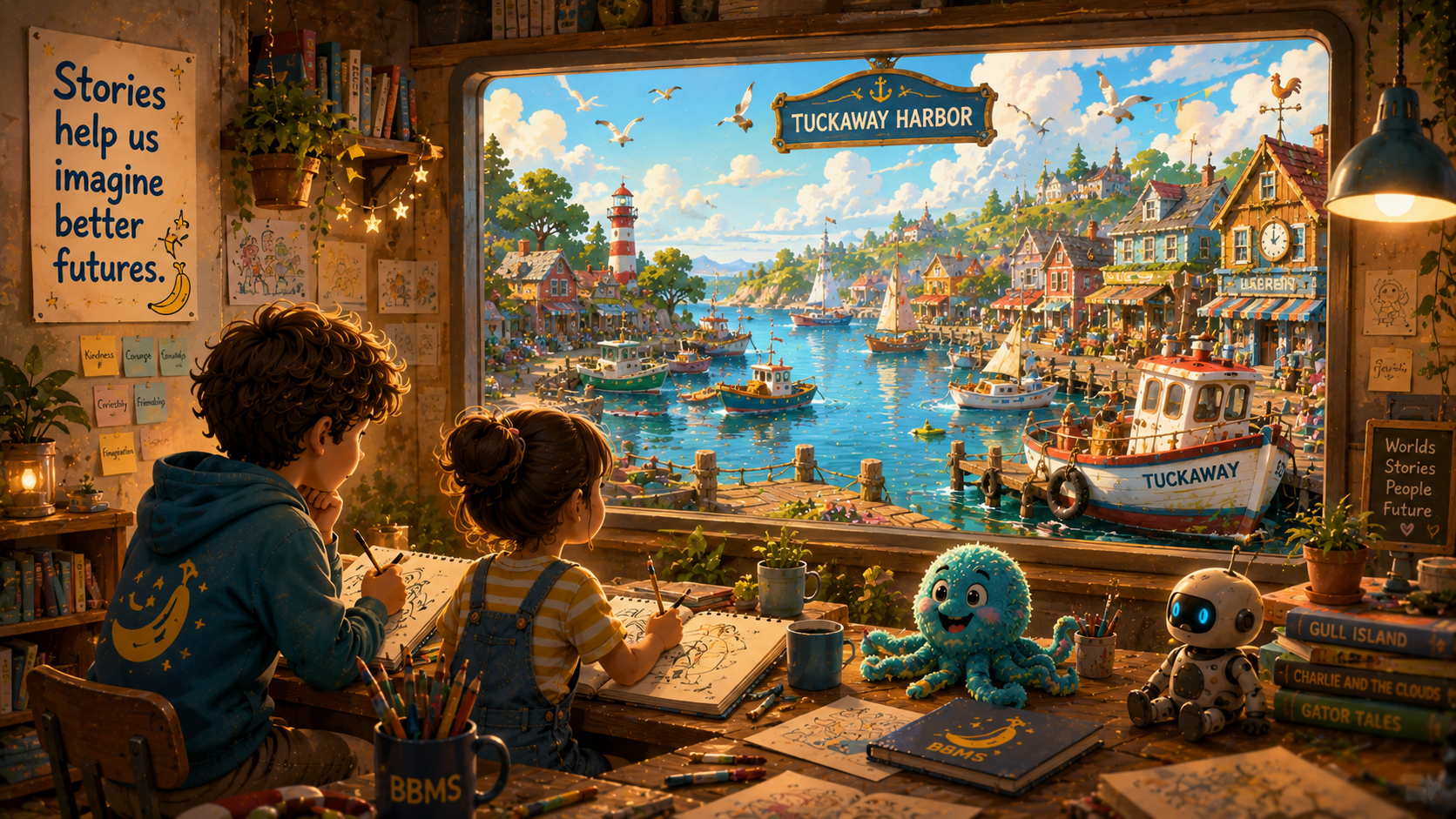 A warm creative environment representing meaningful storytelling