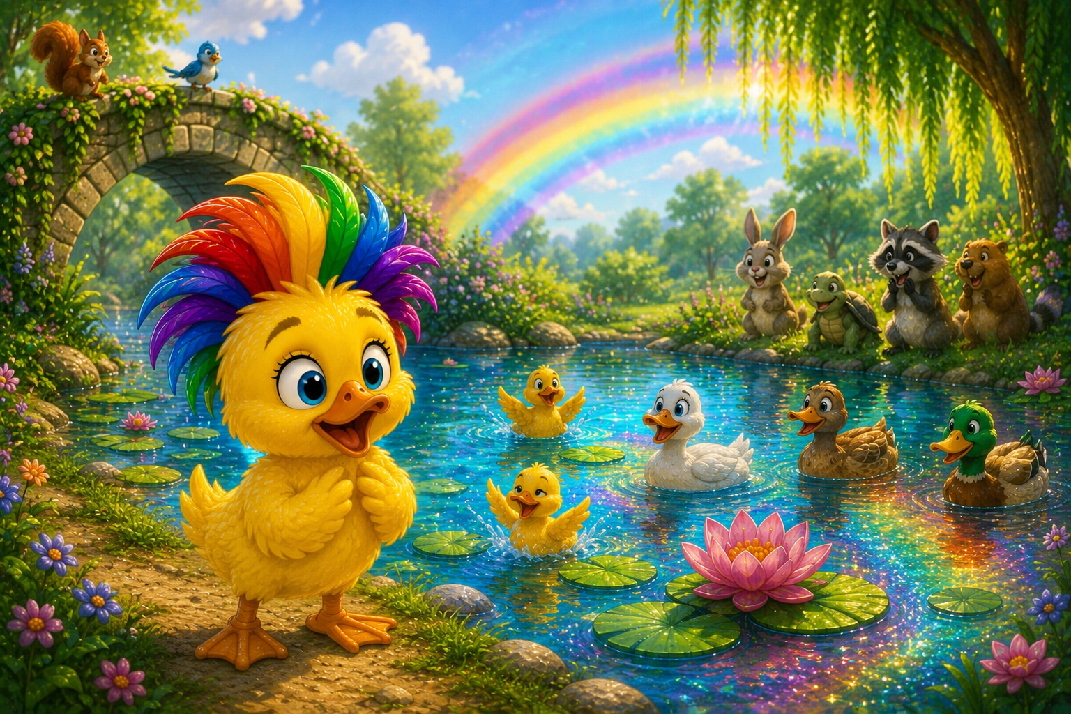 Squiggles Finds Rainbow Pond