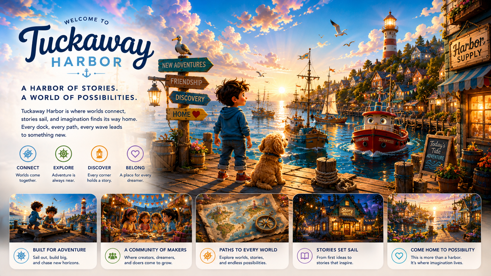 Tuckaway Harbor — a calm harbor world of warmth and belonging