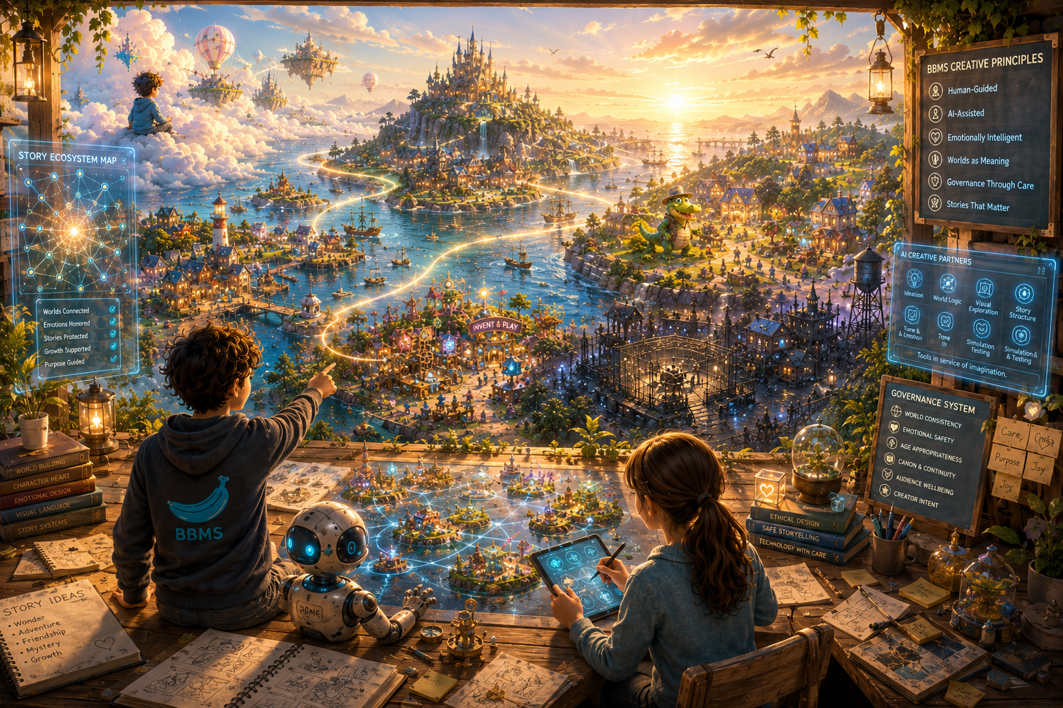 Studios organizing emotional storytelling territory